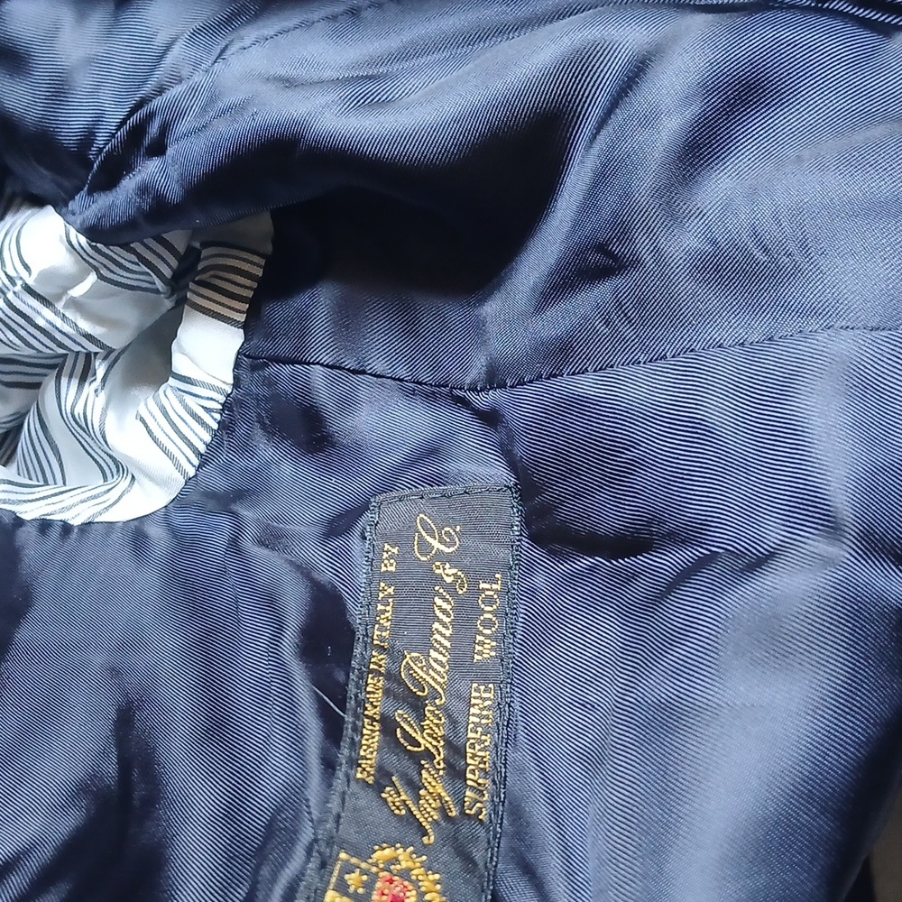 Ing Loro Piana Navy Blue Wool Boy's Blazer Size 10 - Picture 10 of 12